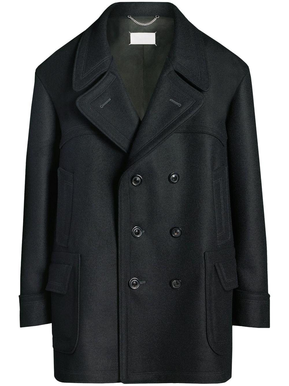 oversized double-breasted coat - 1