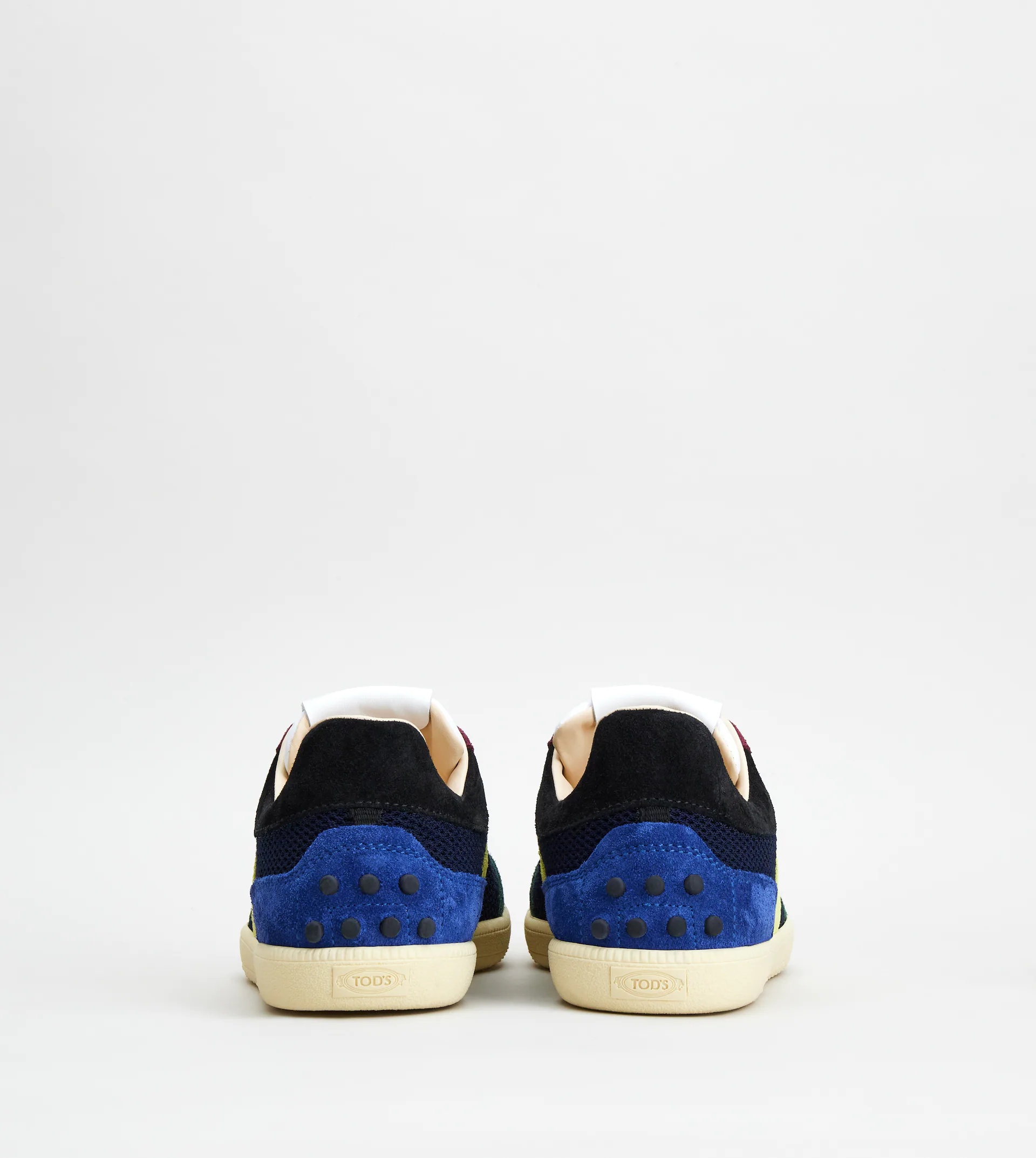 TOD'S TABS SNEAKERS IN SUEDE AND TECHNICAL FABRIC - GREEN, BLUE, BURGUNDY - 2