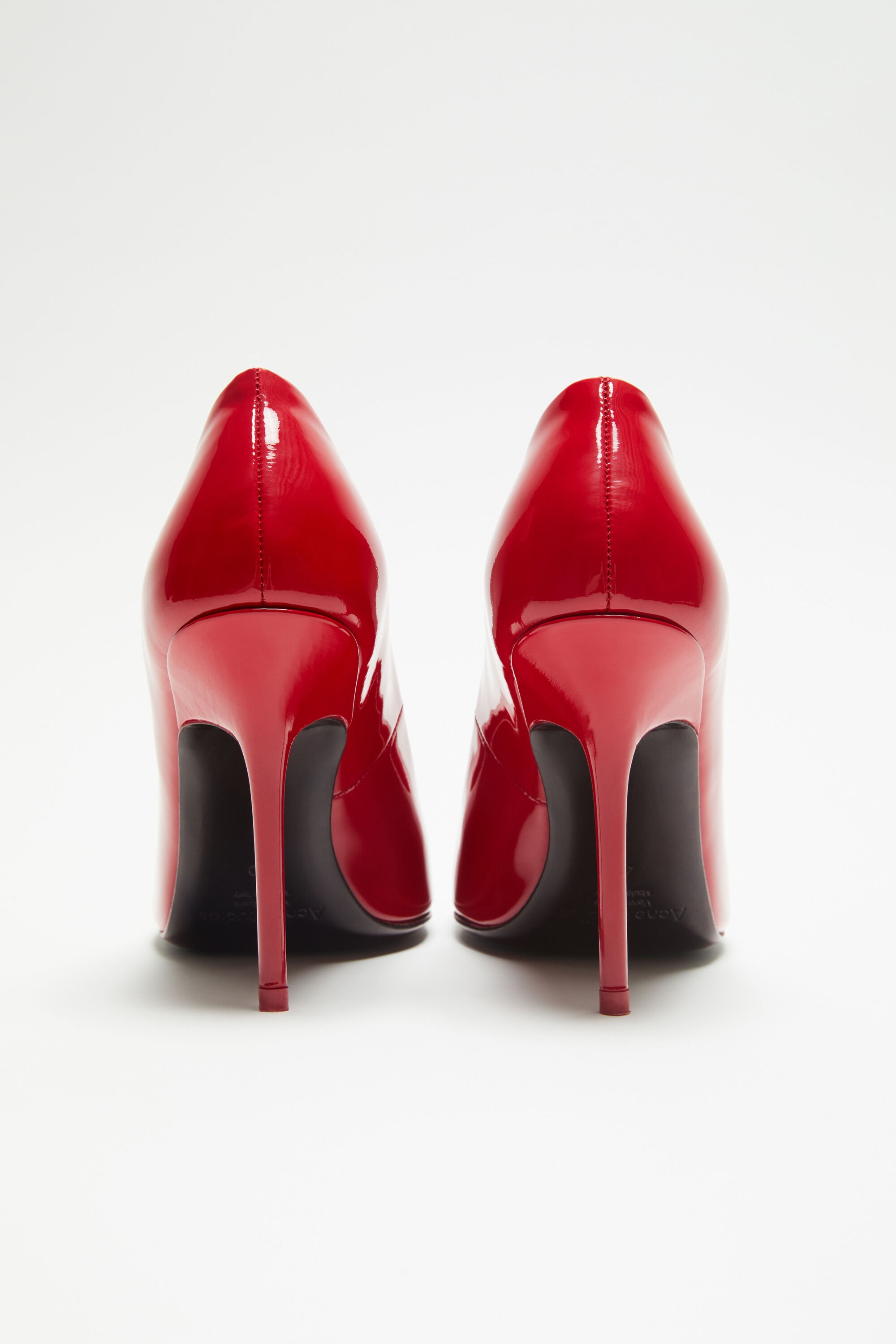 Leather heel pump - Red - 3