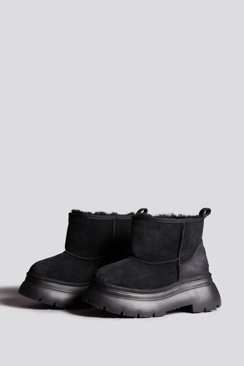 CHUNKY SHEARLING BOOT - BLACK -R13 4
