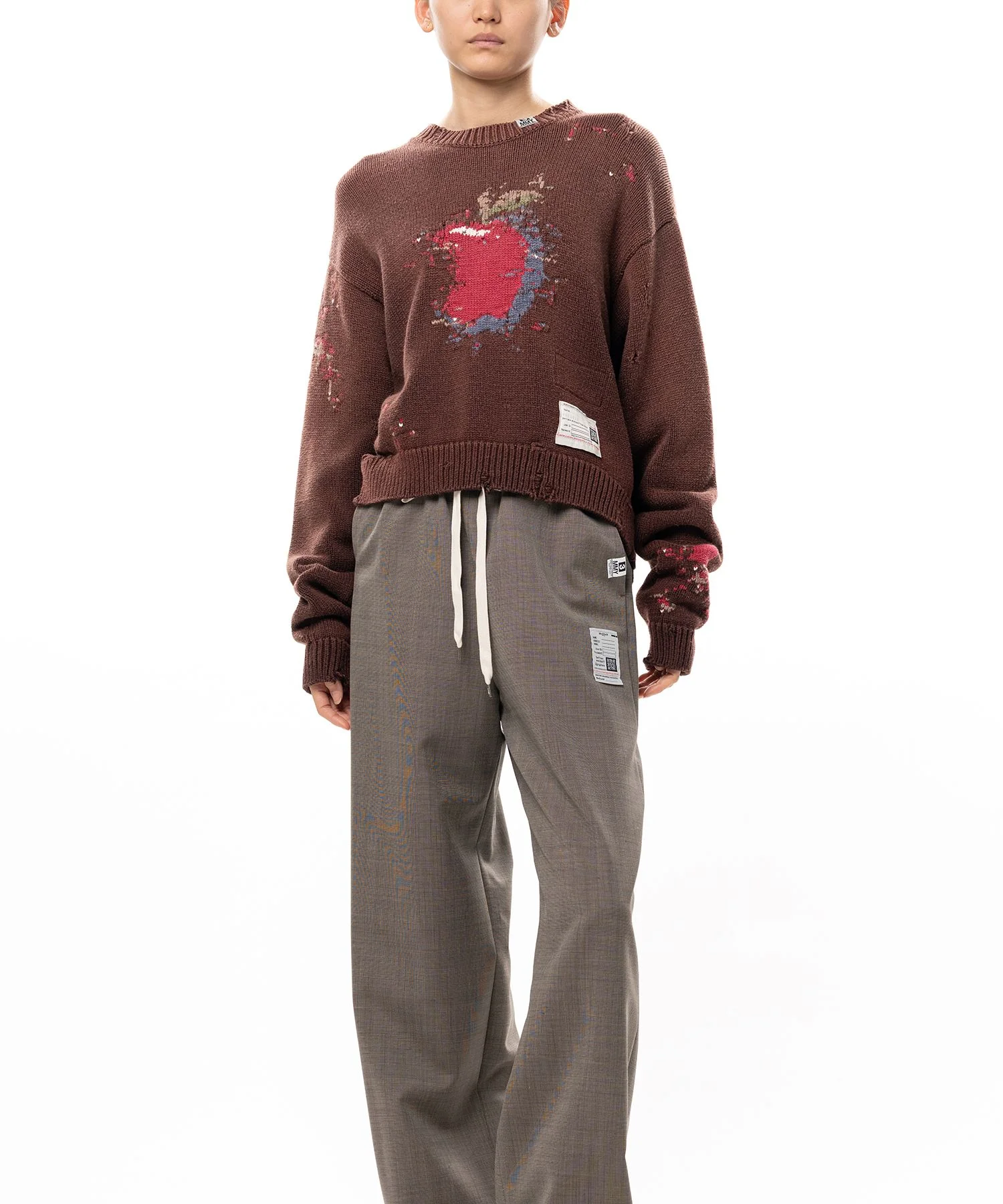 Apple Jacquard Knit Sweater - 1