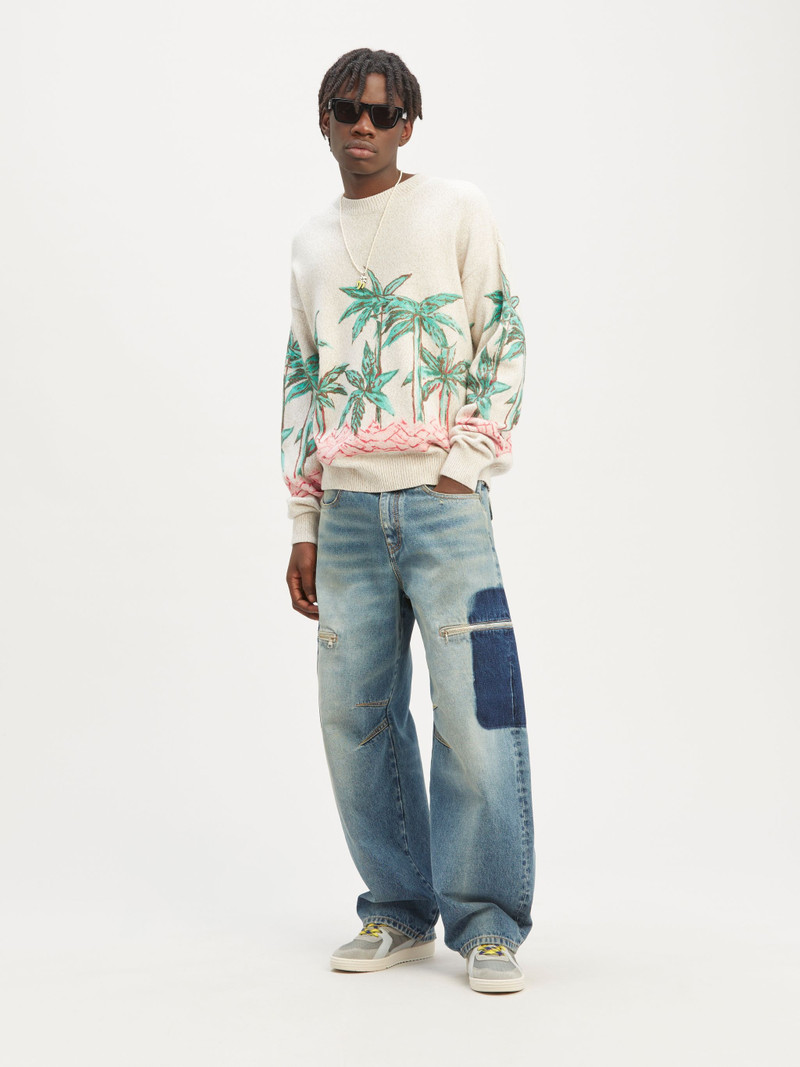 Palm Angels Palms Row Printed Sweater outlook