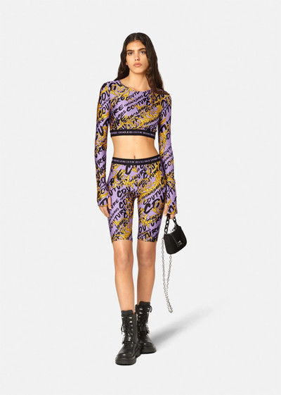 VERSACE JEANS COUTURE Logo Brush Couture Crop Top outlook