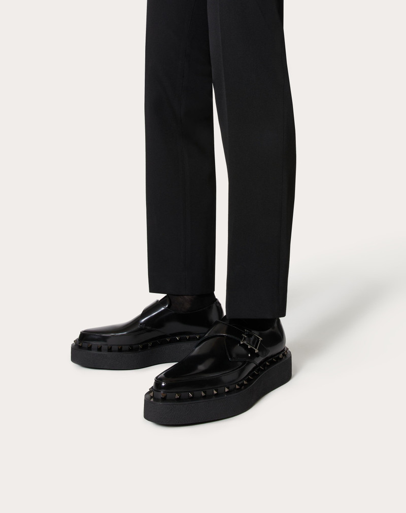 Valentino M-WAY ROCKSTUD CALFSKIN DERBY WITH TONE-ON-TONE STUDS outlook