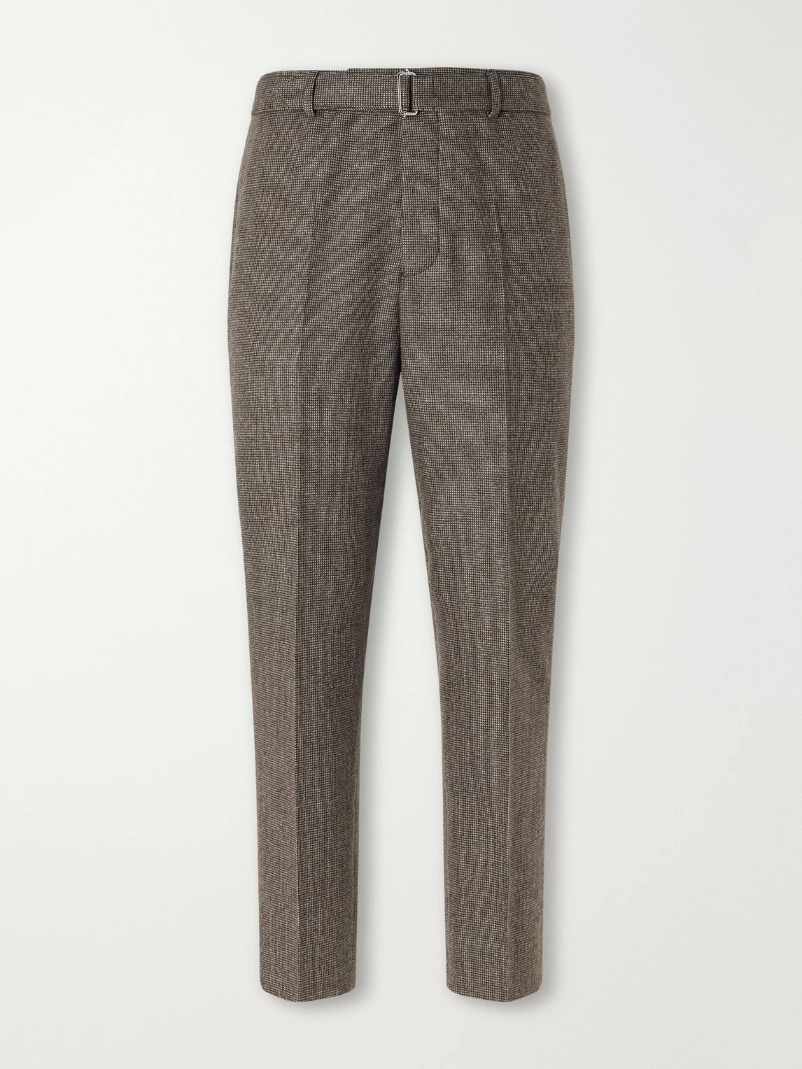Hoche Tapered Belted Houndstooth Virgin Wool Trousers - 1