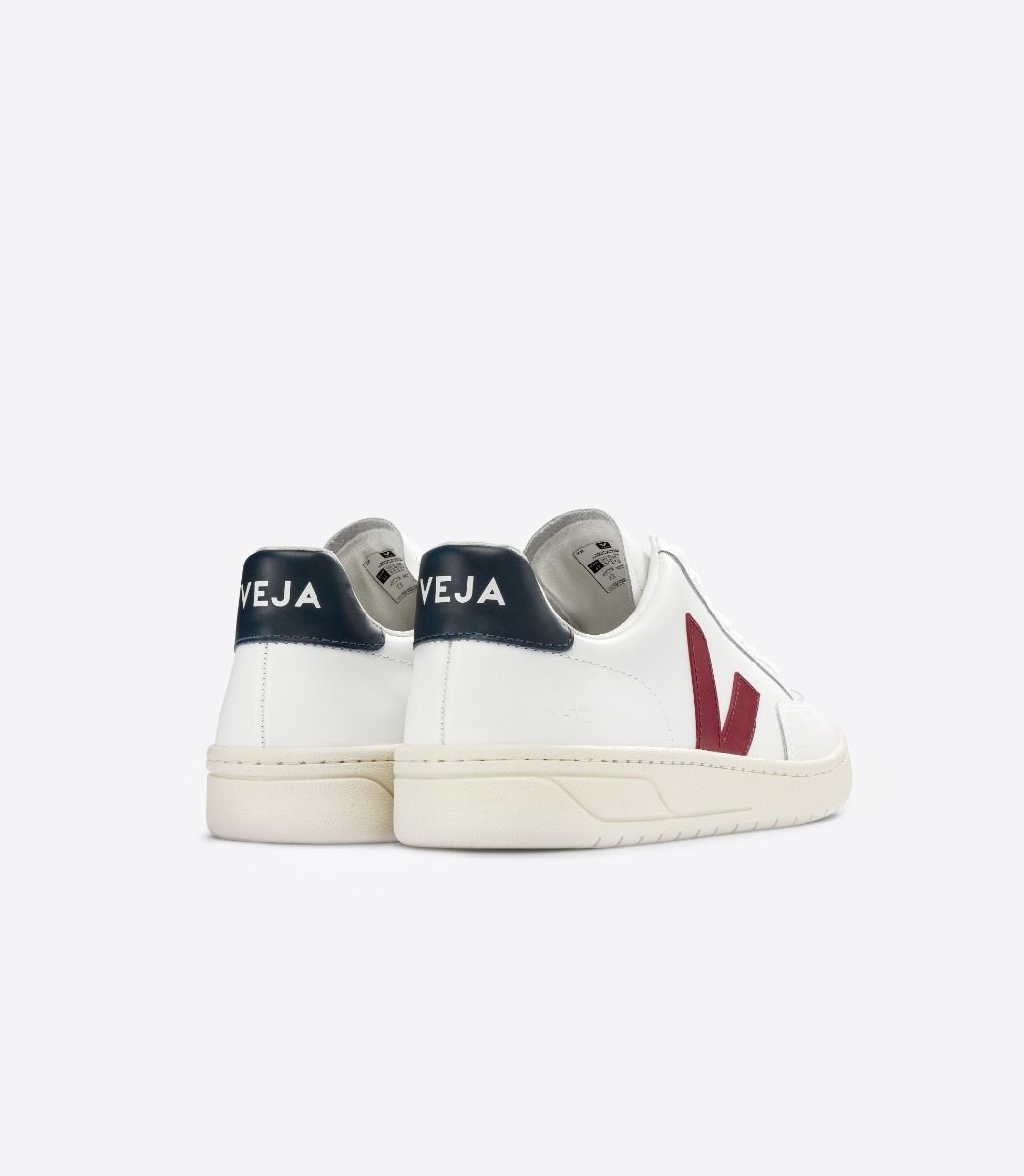 V-12 LEATHER WHITE MARSALA NAUTICO - 3