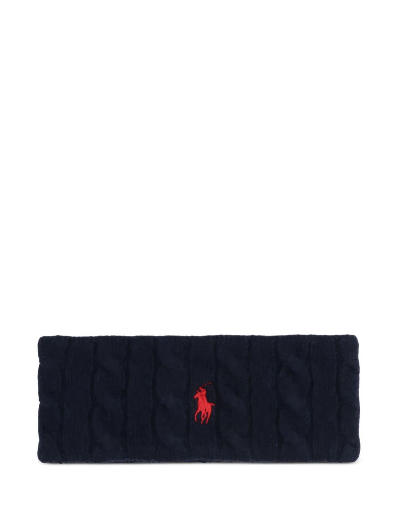 knitted logo-embroidered headband 1