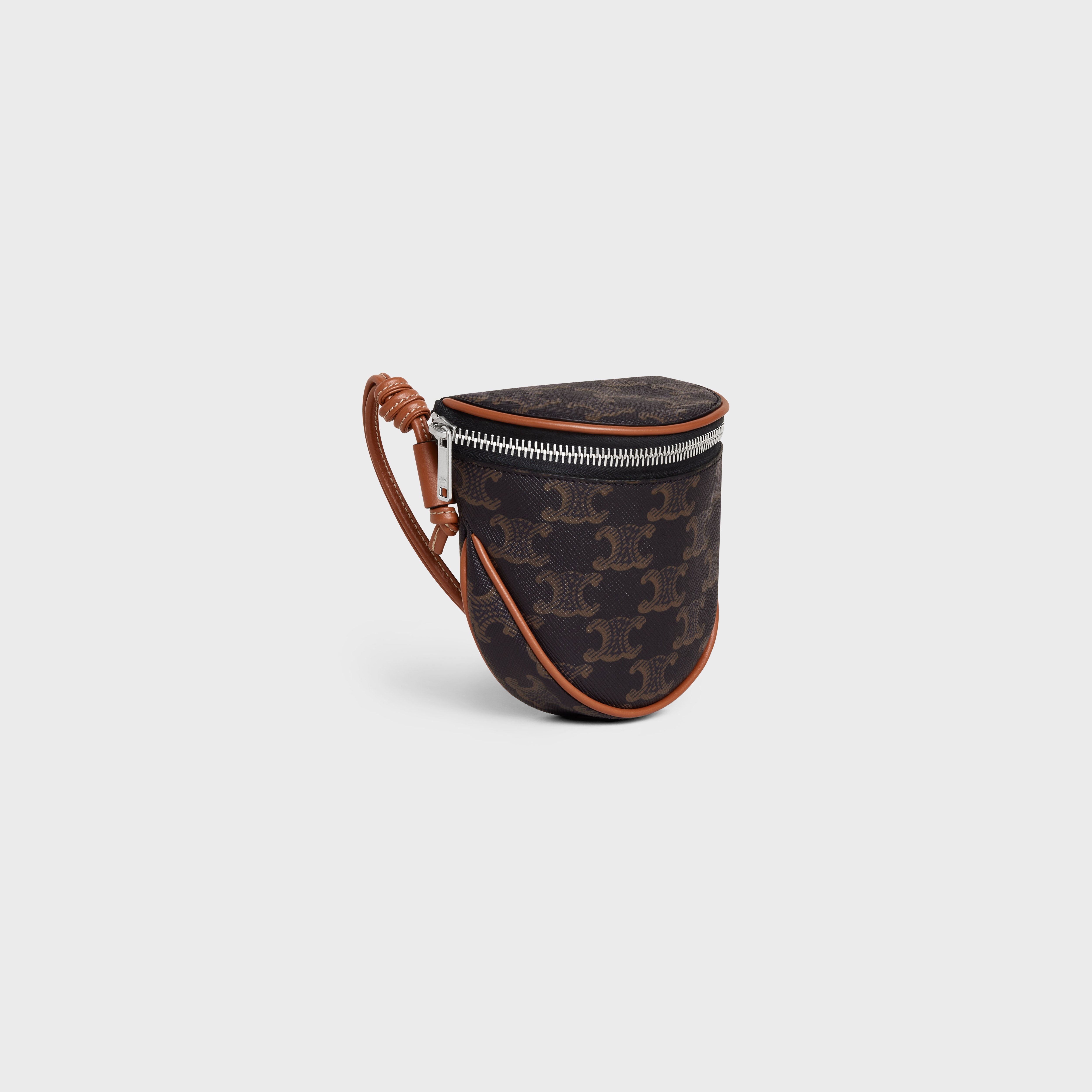 small zipped purse in triomphe canvas and calfskin - 2