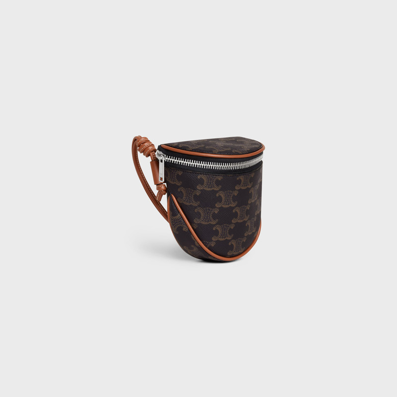 CELINE small zipped purse in triomphe canvas and calfskin outlook
