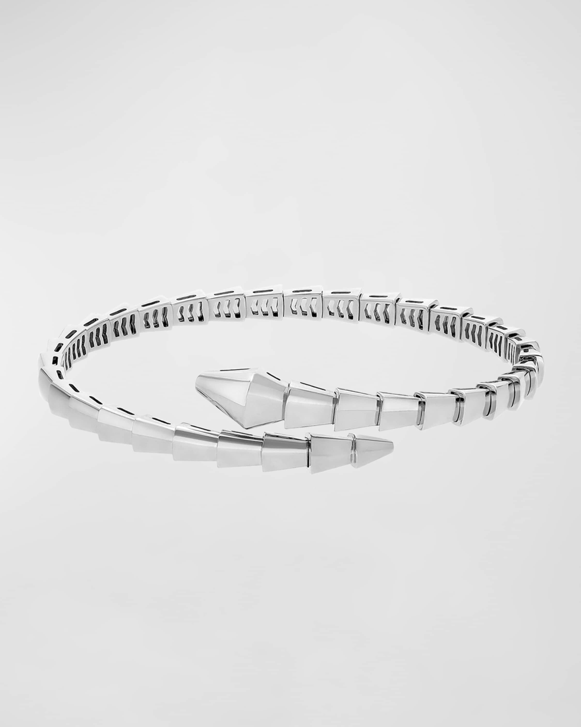 Serpenti Viper White Gold Bracelet, Size XL - 4