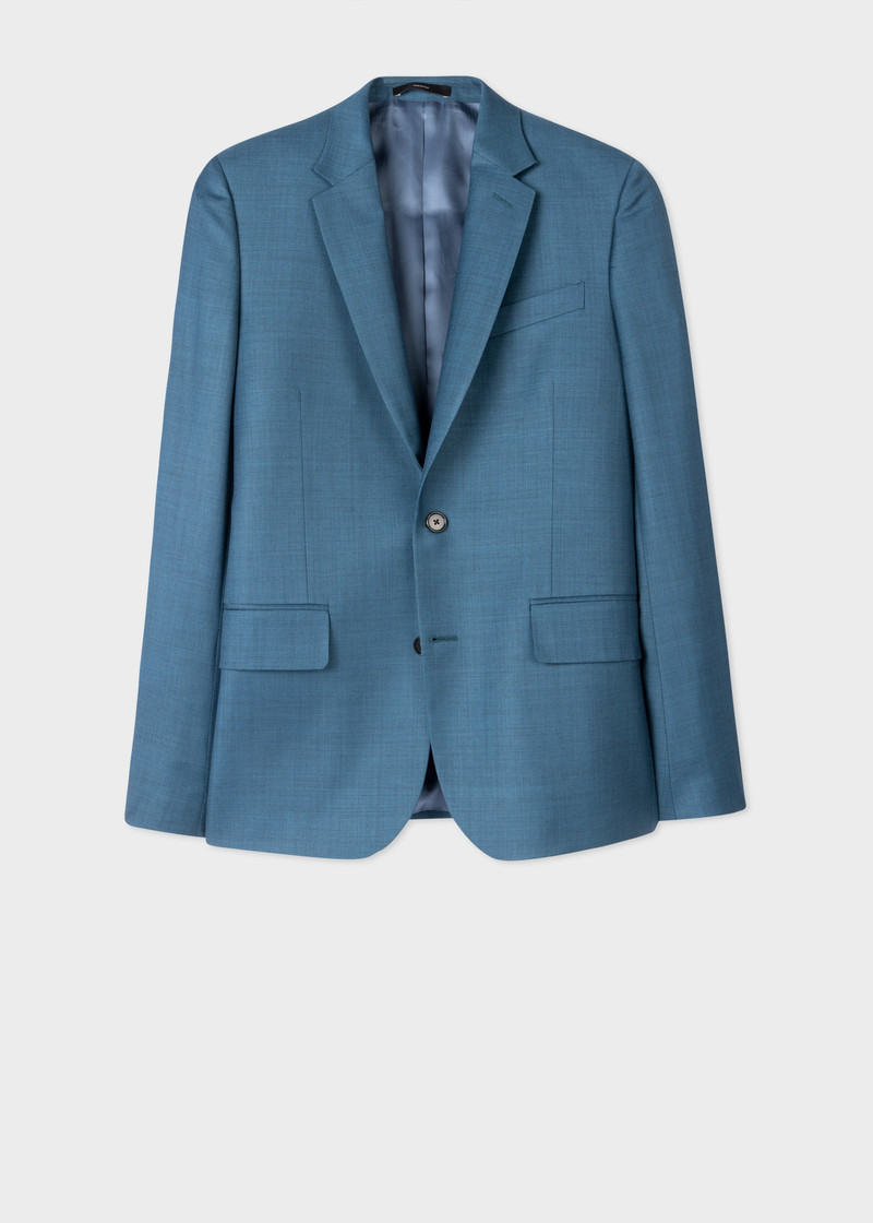 Tailored-Fit Sharkskin Wool Suit 4