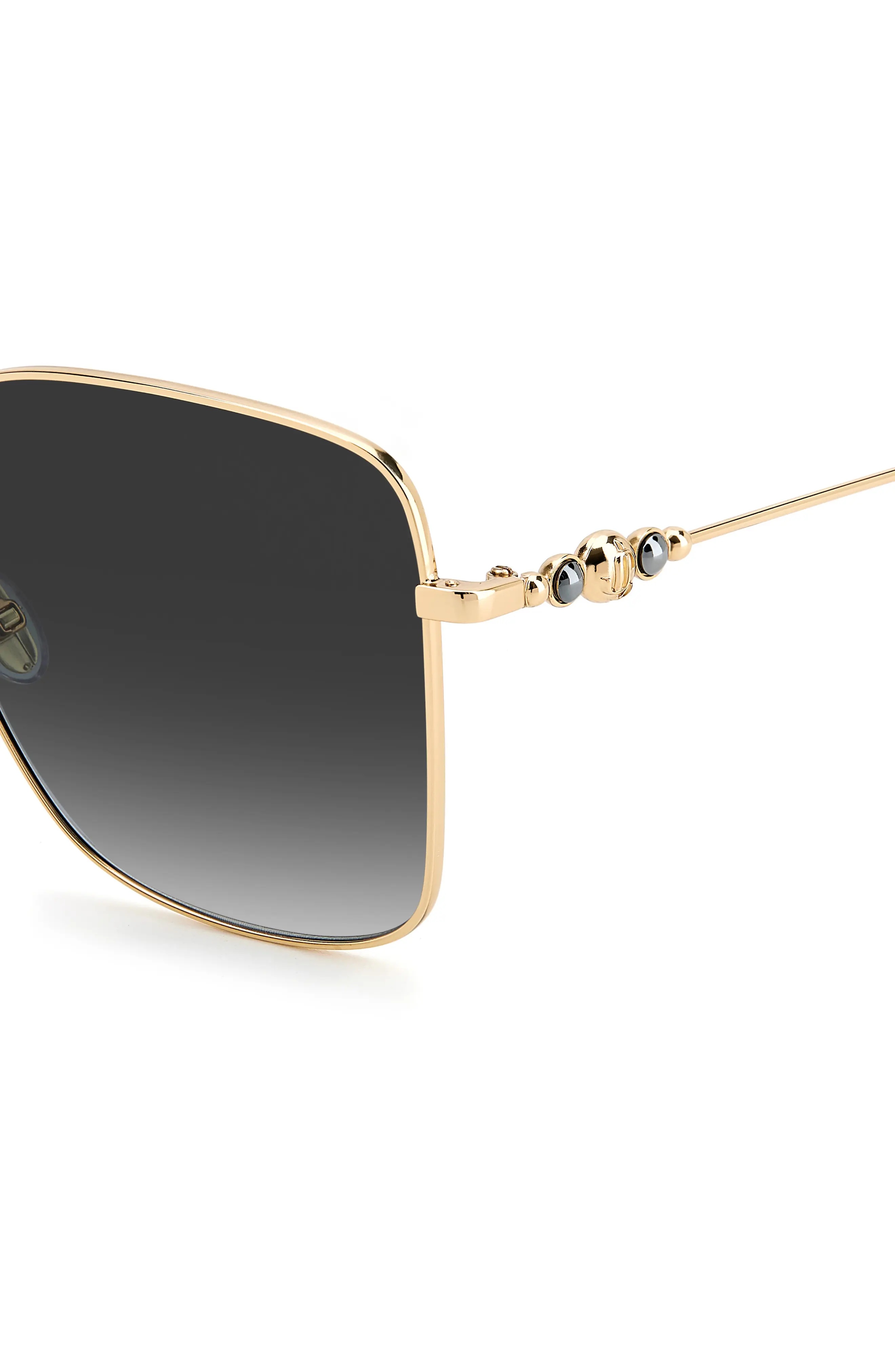 Hesters 59mm Gradient Square Sunglasses in Black Gold /Grey Shaded - 3
