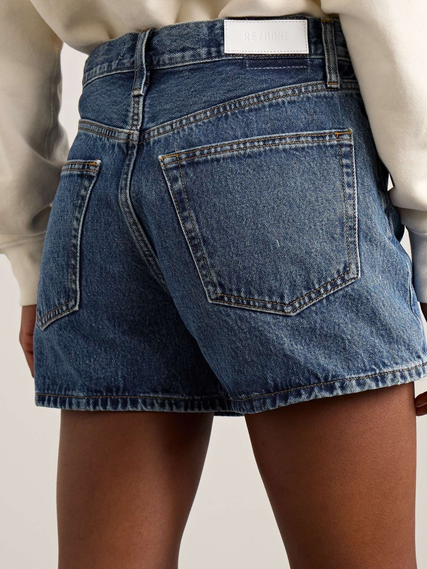 Organic denim shorts Mid denim - 4