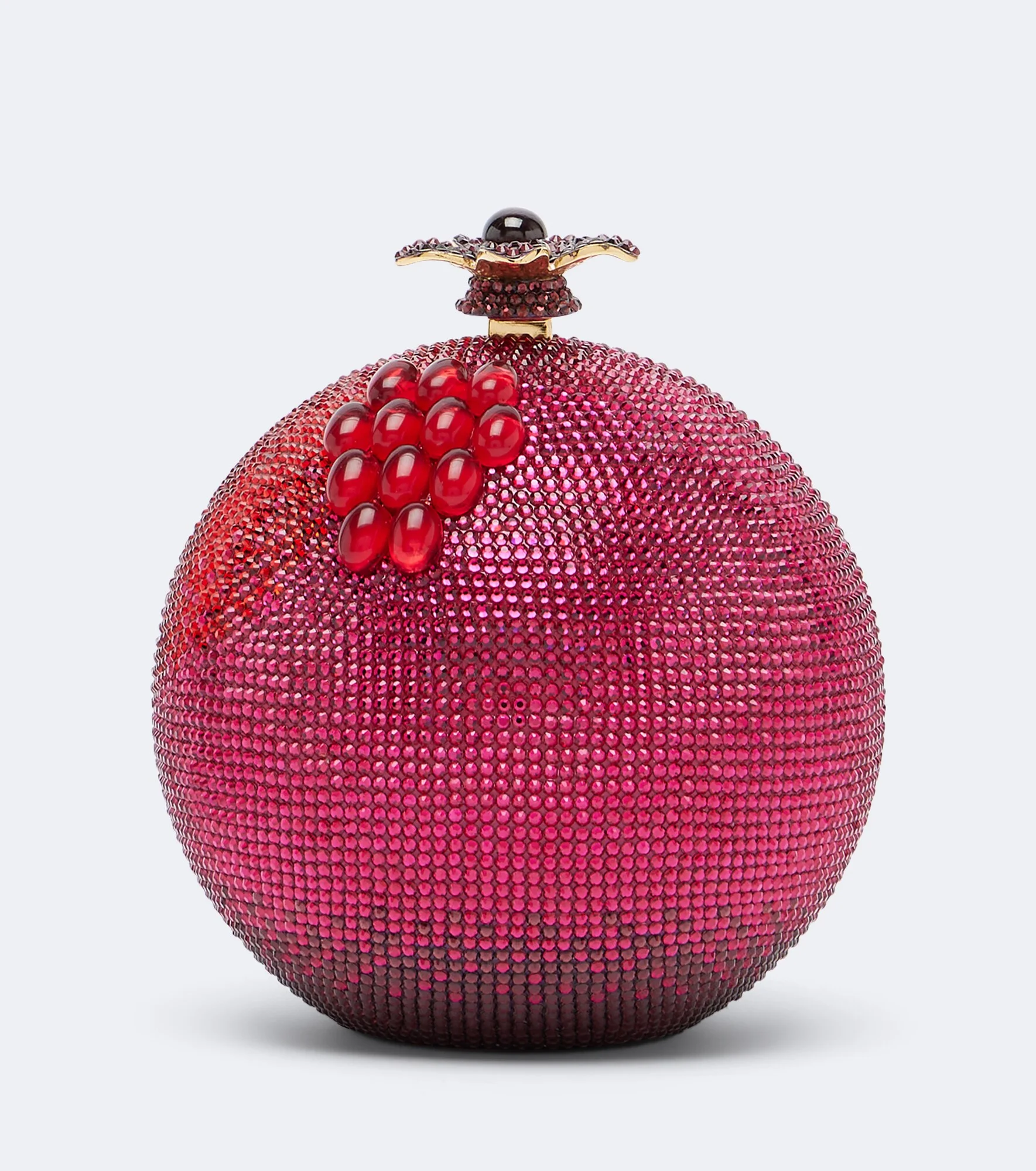 Pomegranate crystal-embellished clutch - 1
