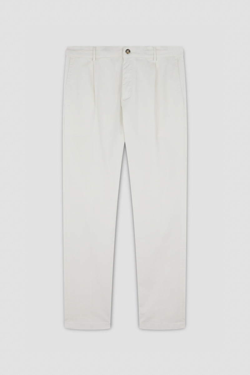 CHINO PANTS IN COTTON AND STRETCH TENCEL 1
