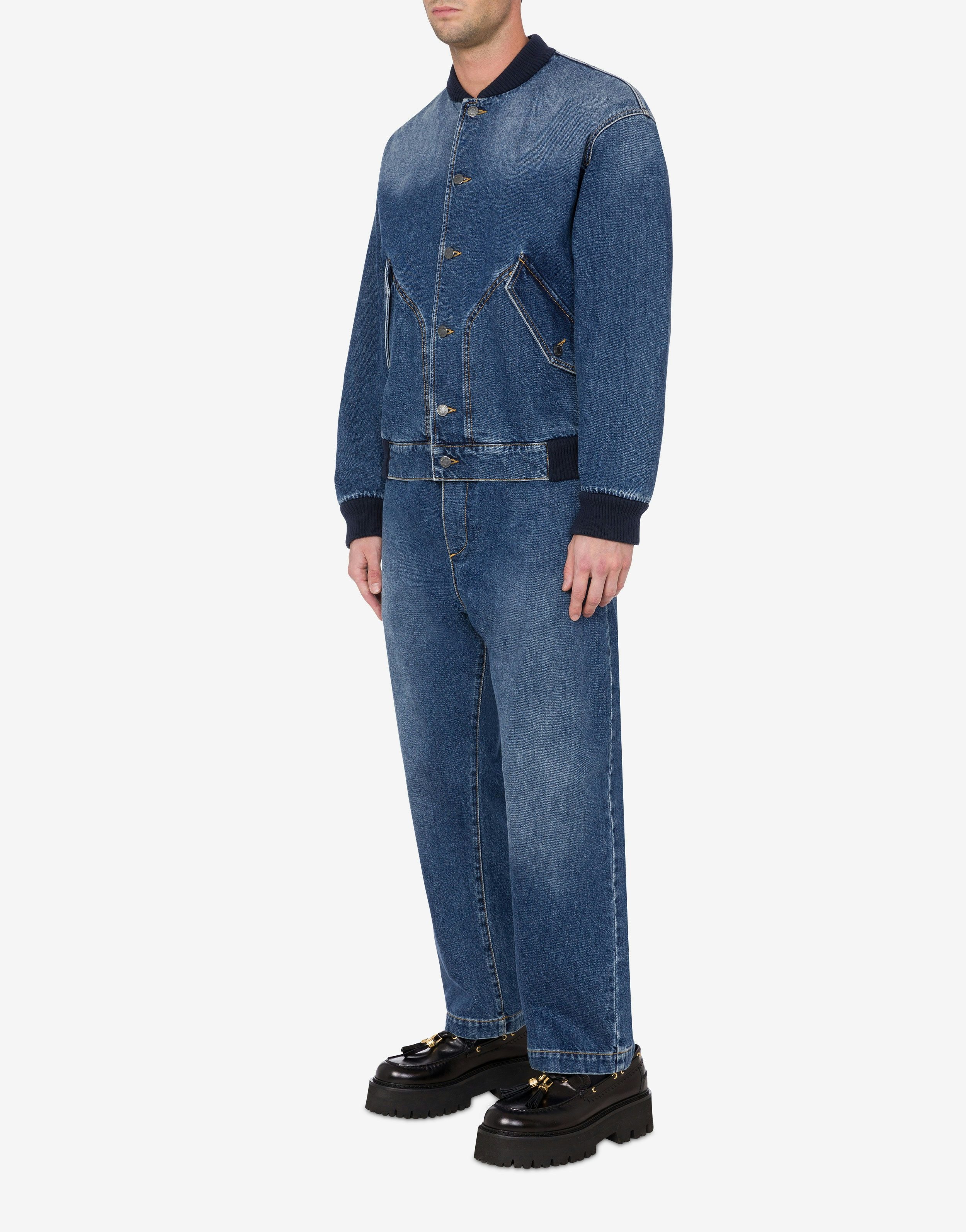 DENIM BOMBER JACKET BARCODE PATCH - 2