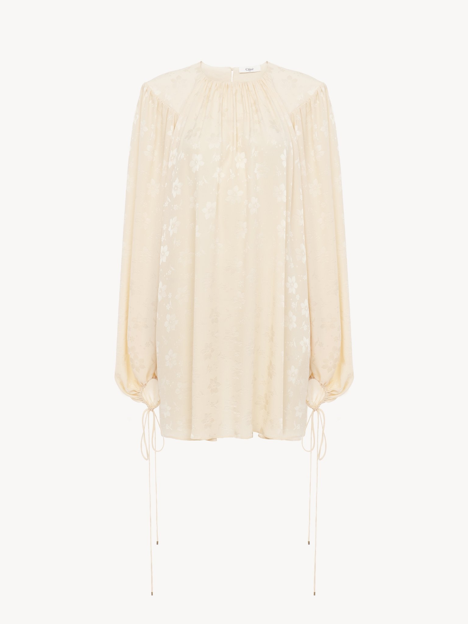 【送関込】Chloe☆クロエ Gathered mini dress in silk jacquard Chloé GATHERED MINI DRESS IN SILK JACQUARD | REVERSIBLE