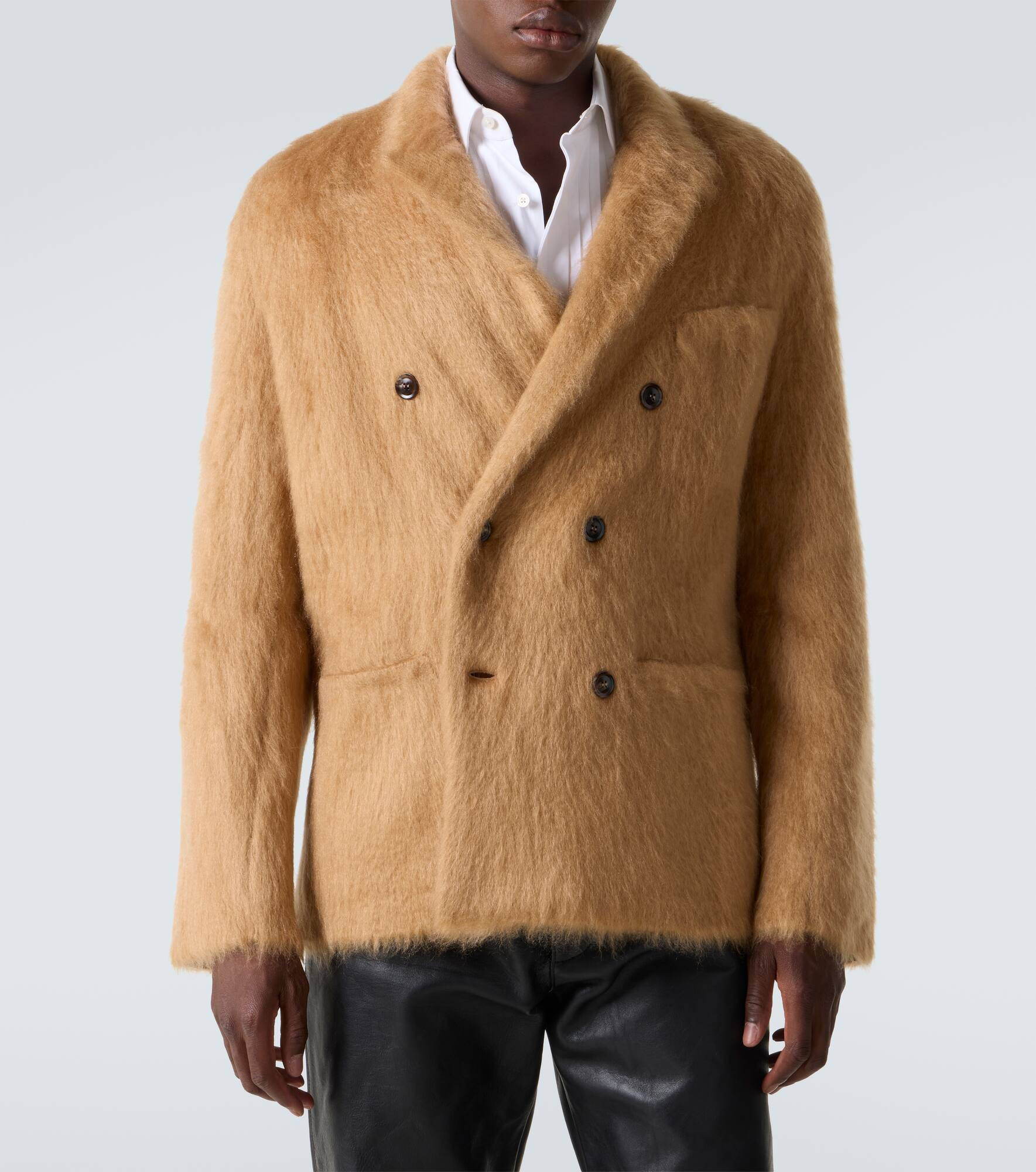 Cashmere, mohair, and silk blazer - 3
