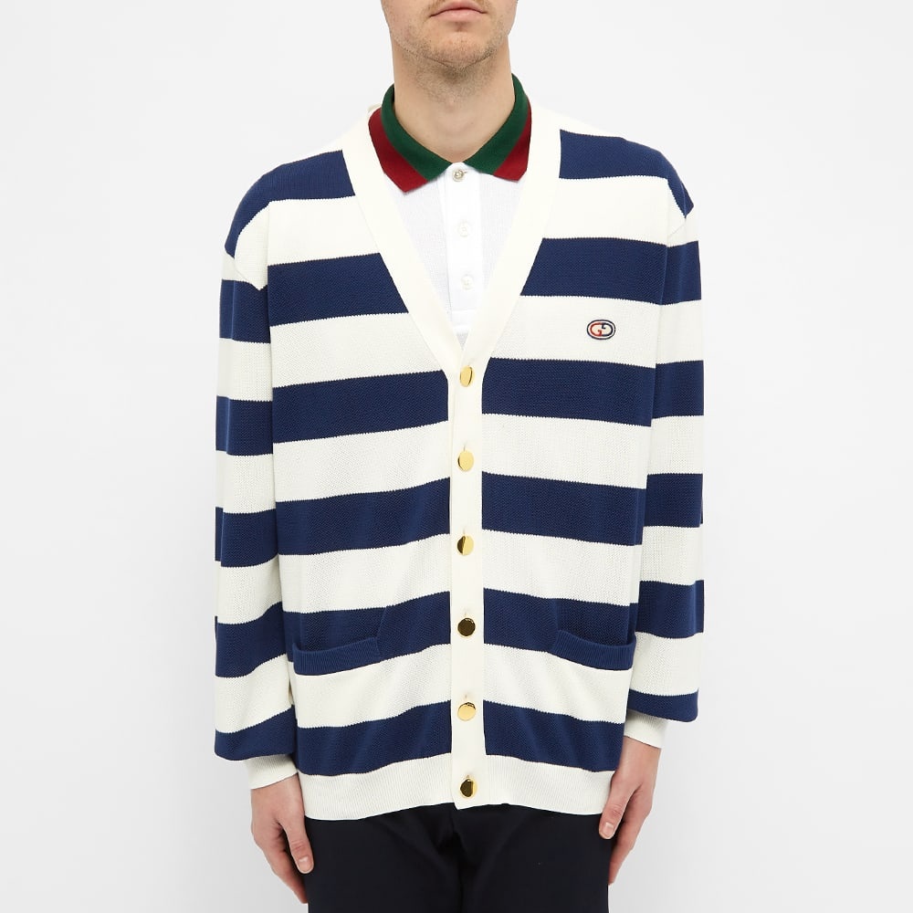 Gucci Striped Knitted Cardigan - 4