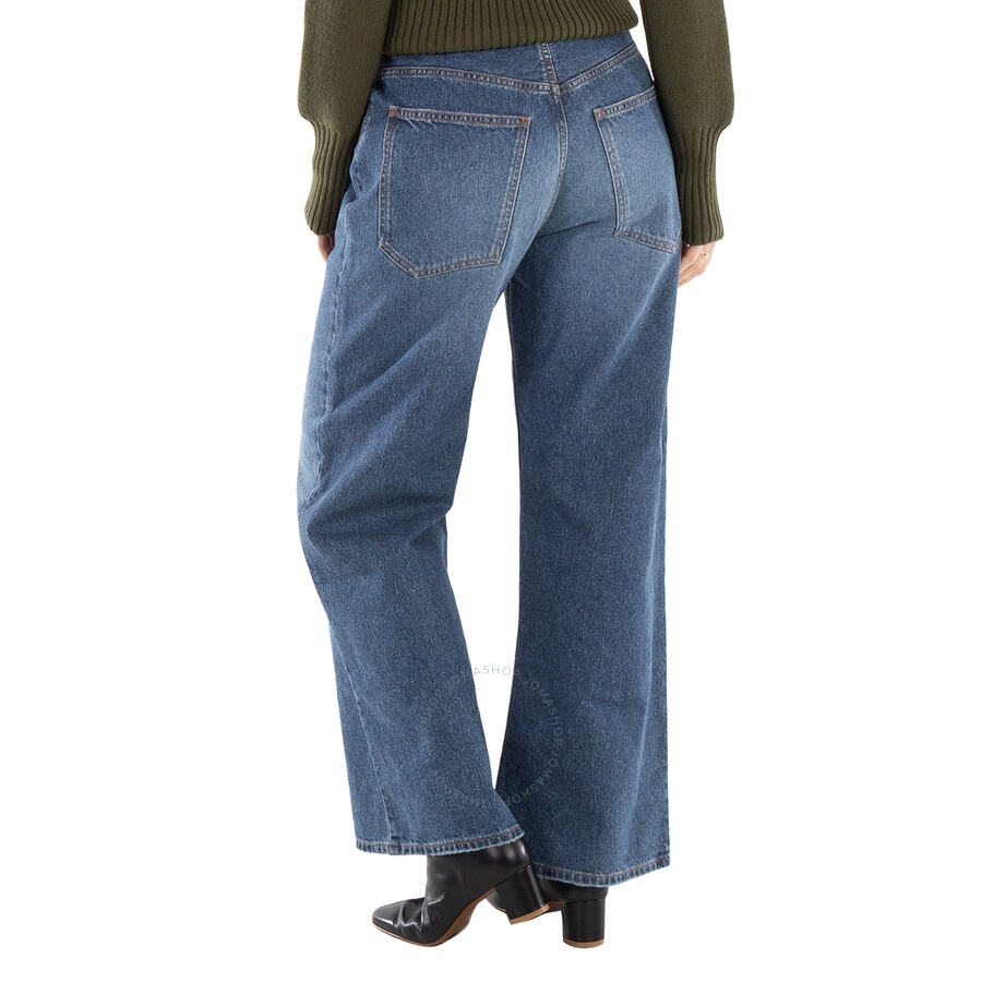 Chloe Ladies Dusky Blue Wide-Leg Denim Jeans - 5