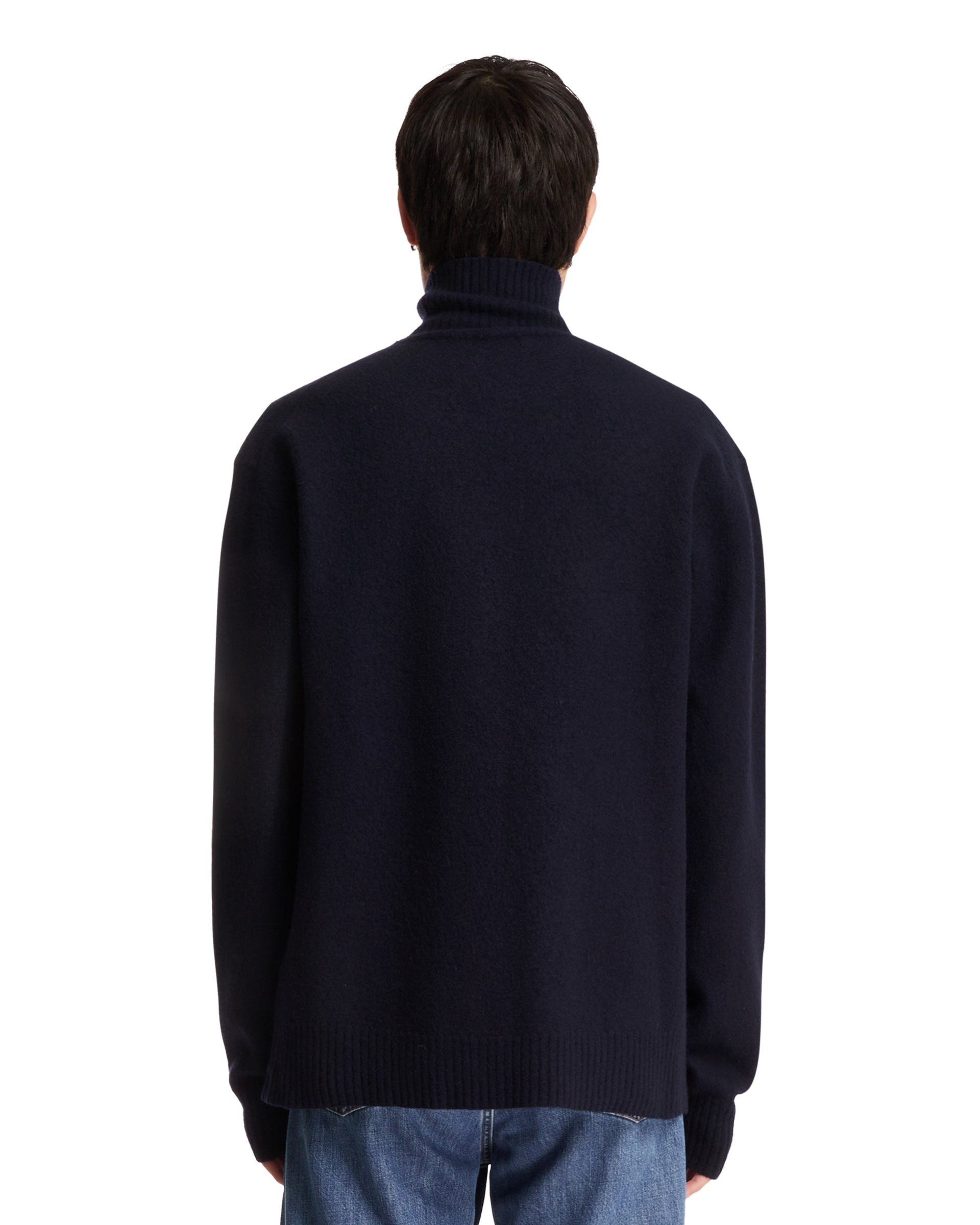 Black Wool Turtleneck Sweater - 3
