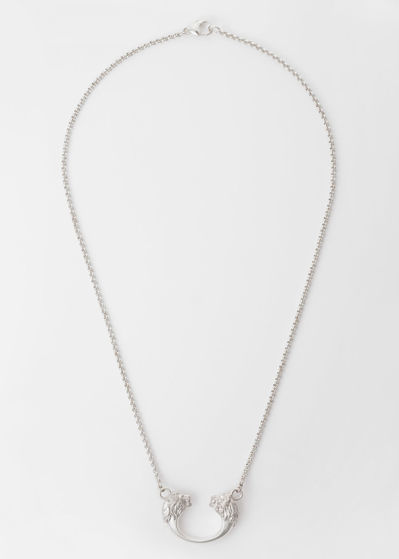 Silver 'Loewenkind' Lion Chain Pendant Necklace 4