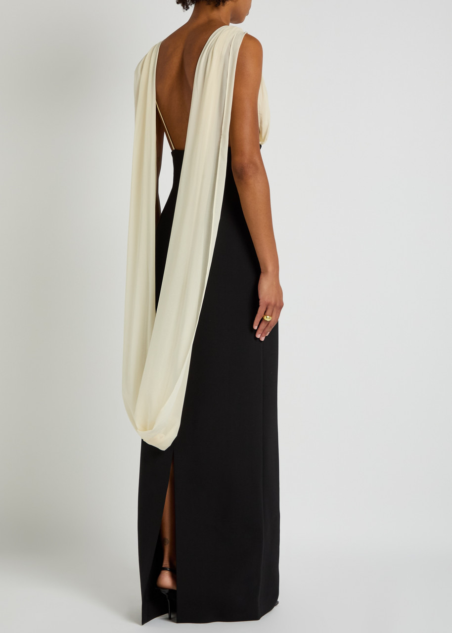 Armarium Mara Cape-effect Wool-blend Maxi Dress - 3
