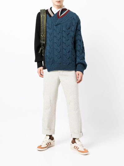 Kolor deconstructed wool jumper outlook