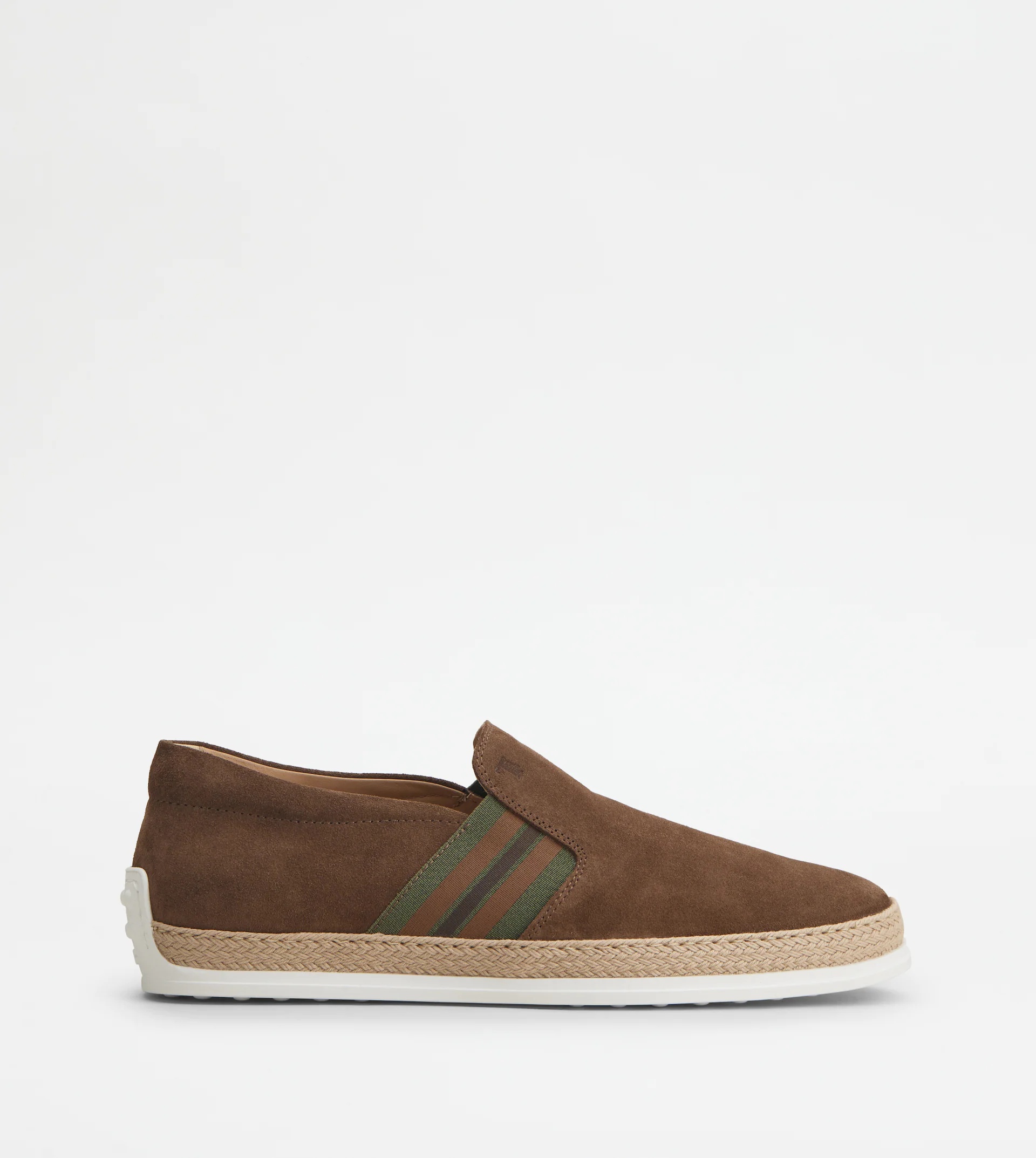 SLIP-ONS IN SUEDE - BROWN - 1