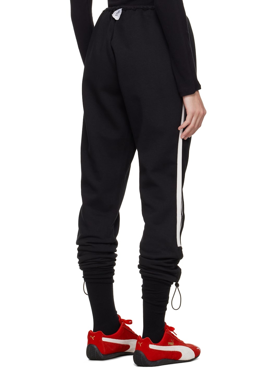 Black Toggle Tracksuit Longe Pants - 3