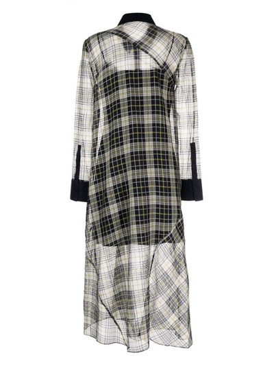 Ports 1961 semi-sheer checkered maxi dress outlook