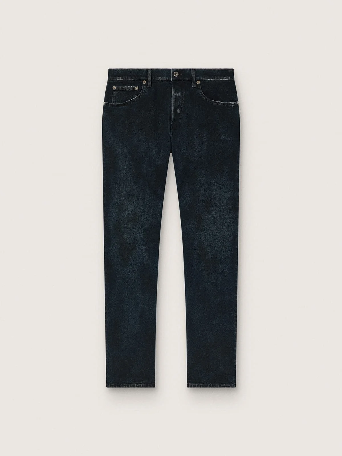 Men’s slim-fit jeans in dark indigo stretch denim - 1