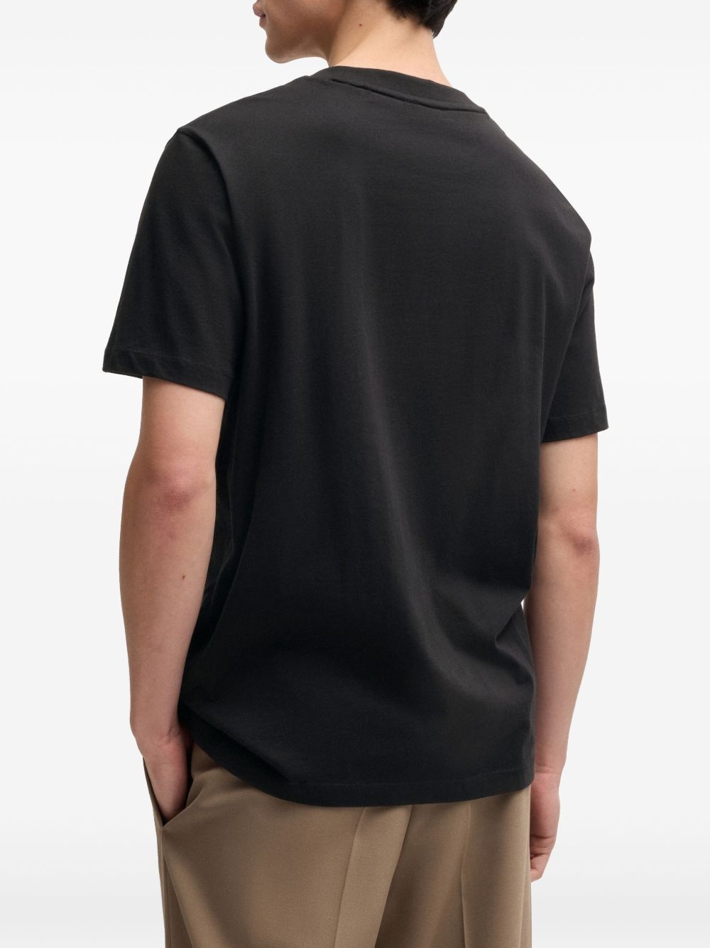 embroidered cotton T-shirt - 4