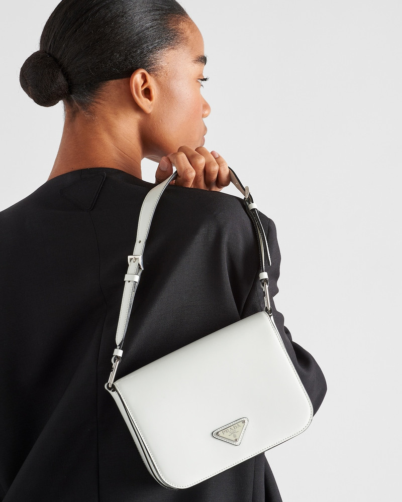 Prada Brushed leather shoulder bag outlook