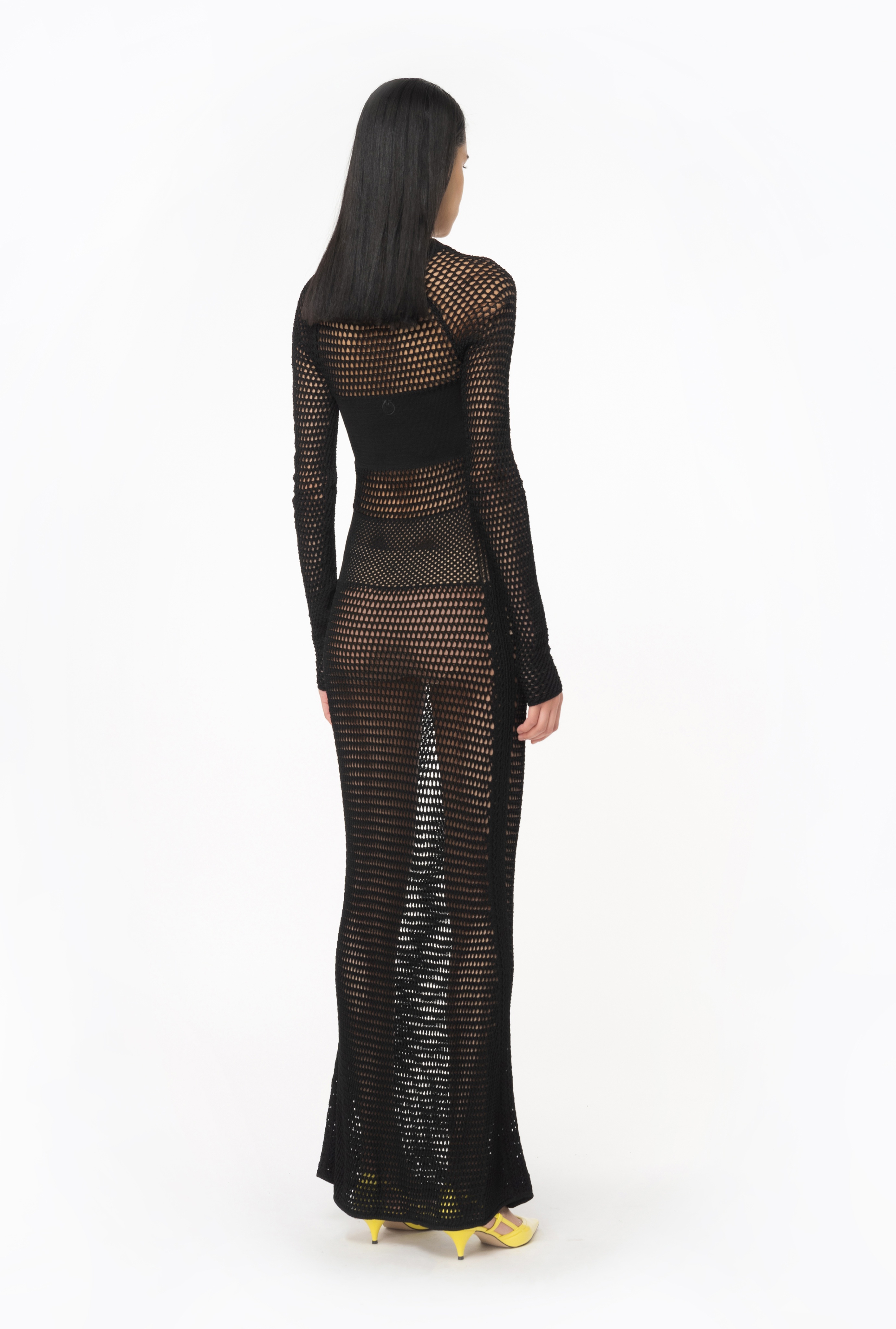 LONG MESH DRESS - 5