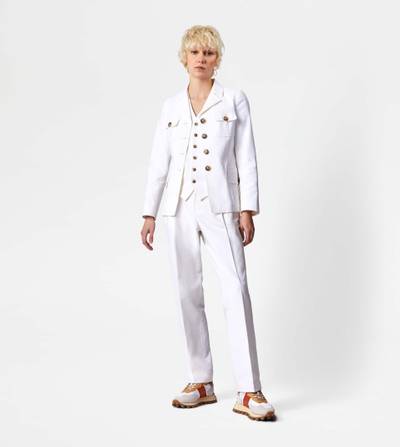 Tod's PANTS IN STRETCH COTTON - WHITE outlook