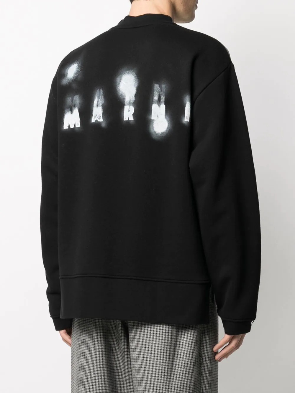 bleached-logo crew-neck sweatshirt - 4