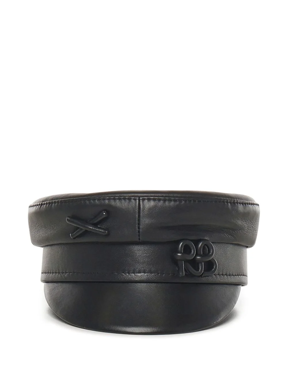 leather baker-boy hat - 1