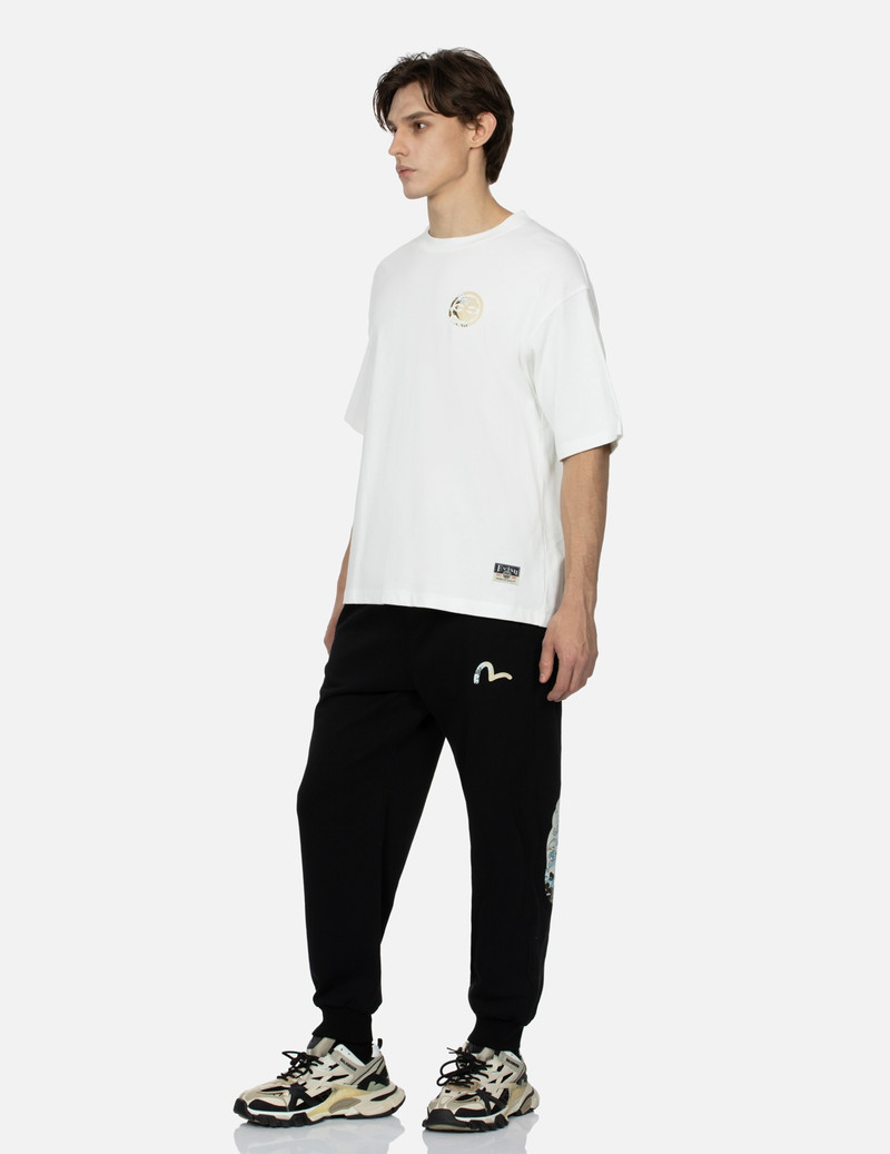 KAMON AND THE GREAT WAVE DAICOCK PRINT RELAX FIT SWEATPANTS 4