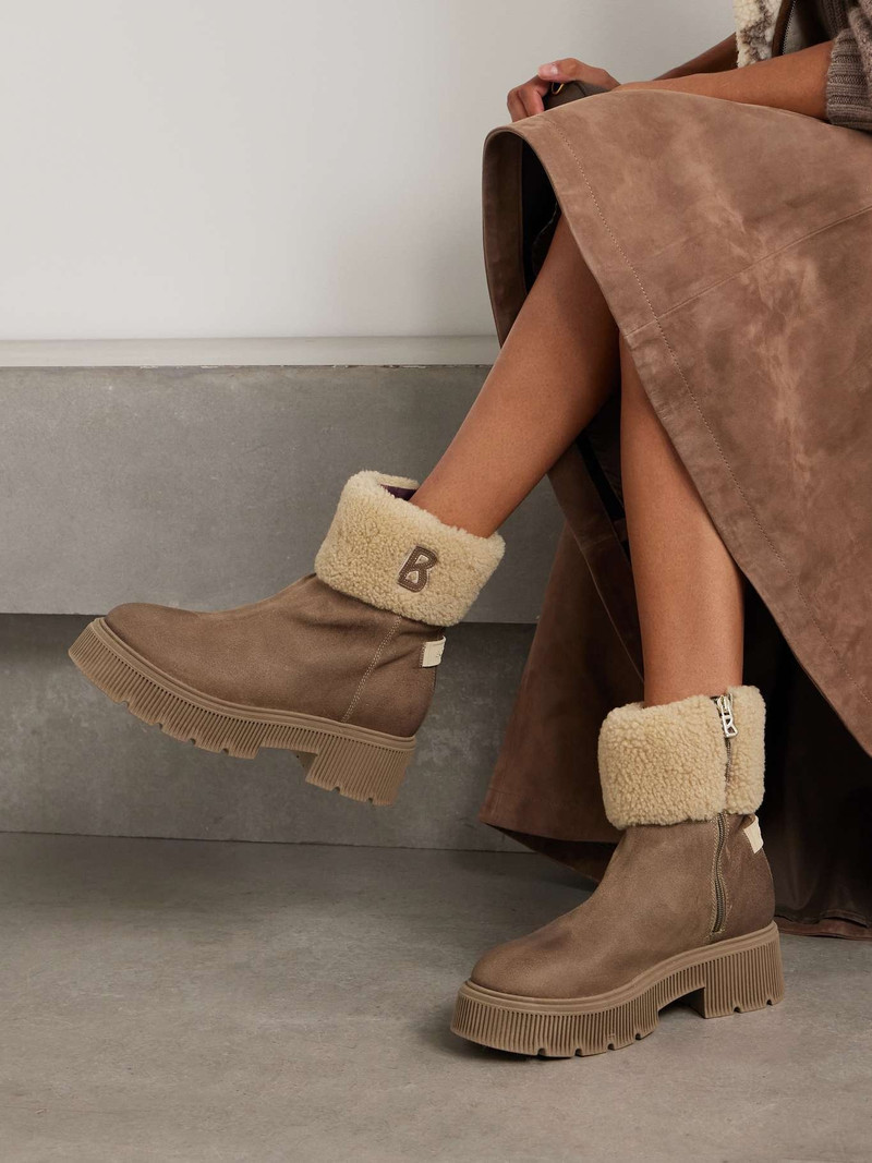 BOGNER Turin shearling-trimmed suede boots outlook