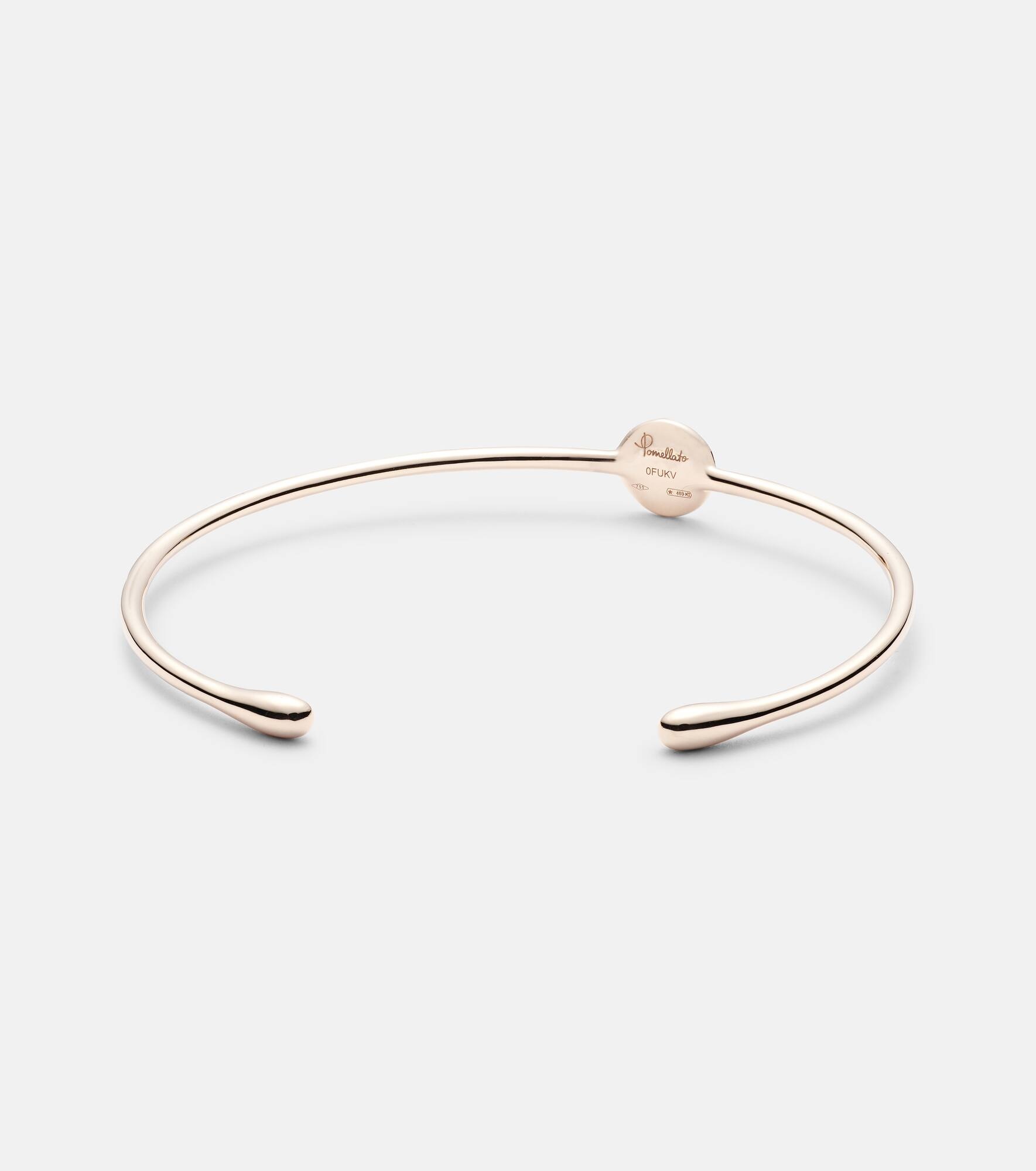 Sabbia 18kt rose gold bangle with diamonds - 4