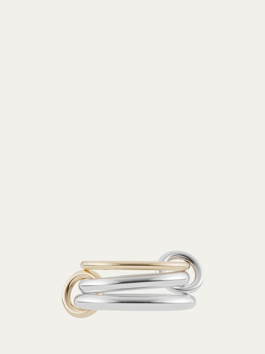 Scorpio Silver and Gold Three-Link Ring - 1