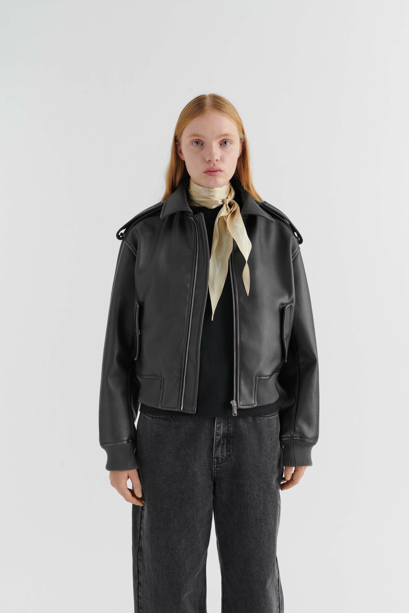 Leighton PU Bomber Jacket - 2
