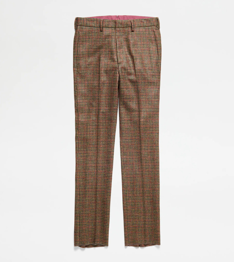 CLASSIC SHETLAND TROUSERS - BROWN, RED 1