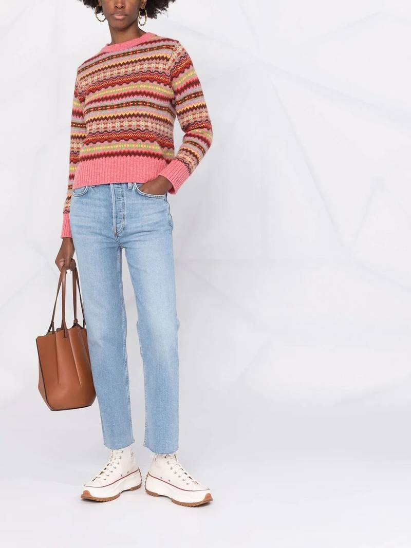 RE/DONE mid-rise straight leg jeans outlook