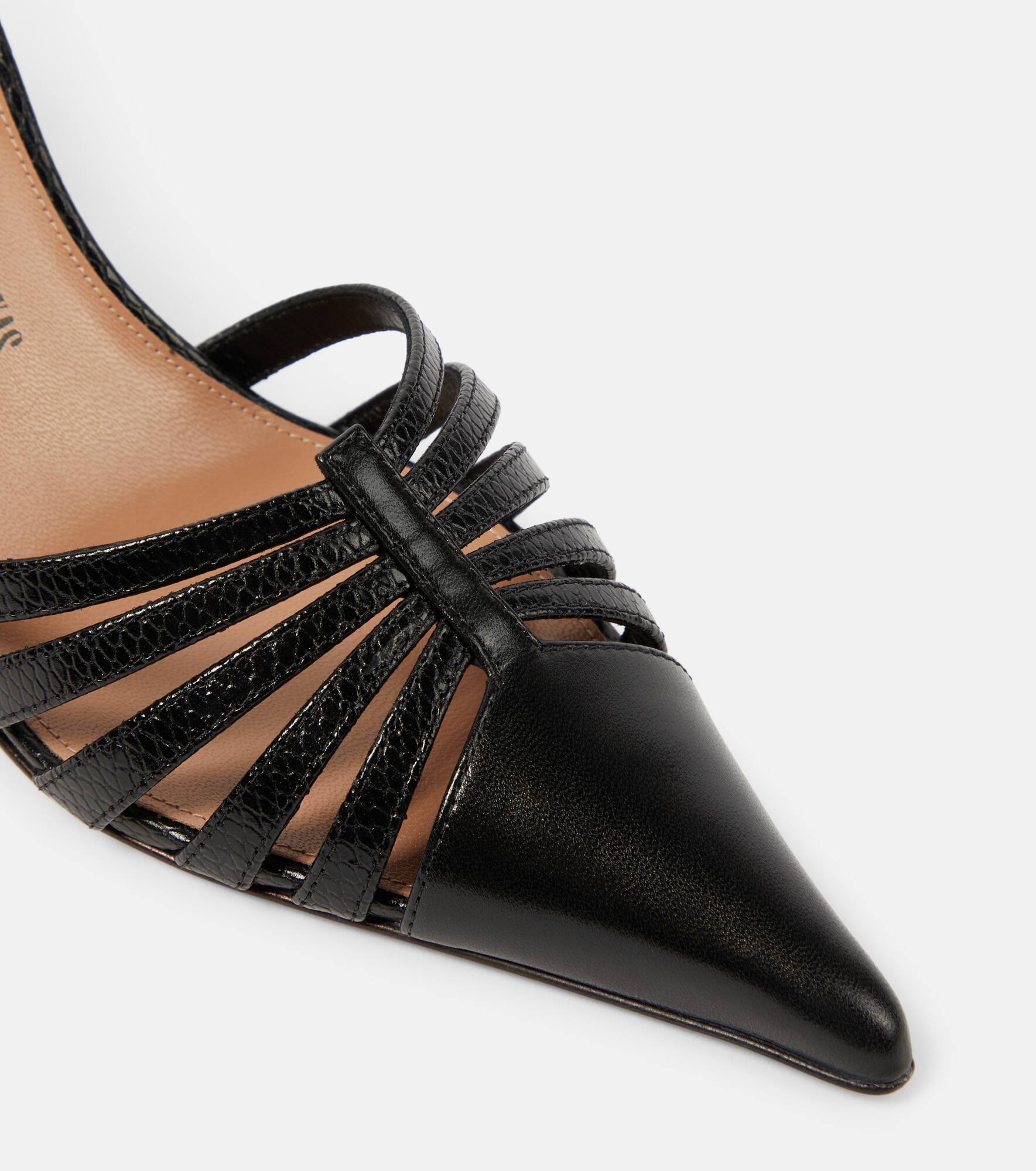 Nadia 85 cutout leather mules - 6