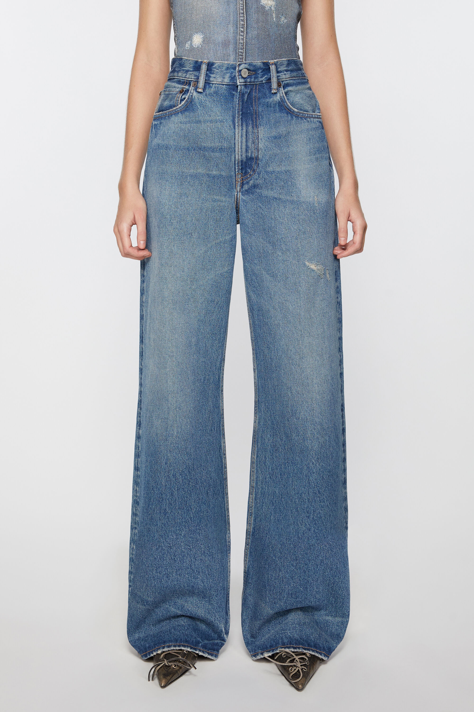 Relaxed fit jeans - 2022F - Mid blue - 2