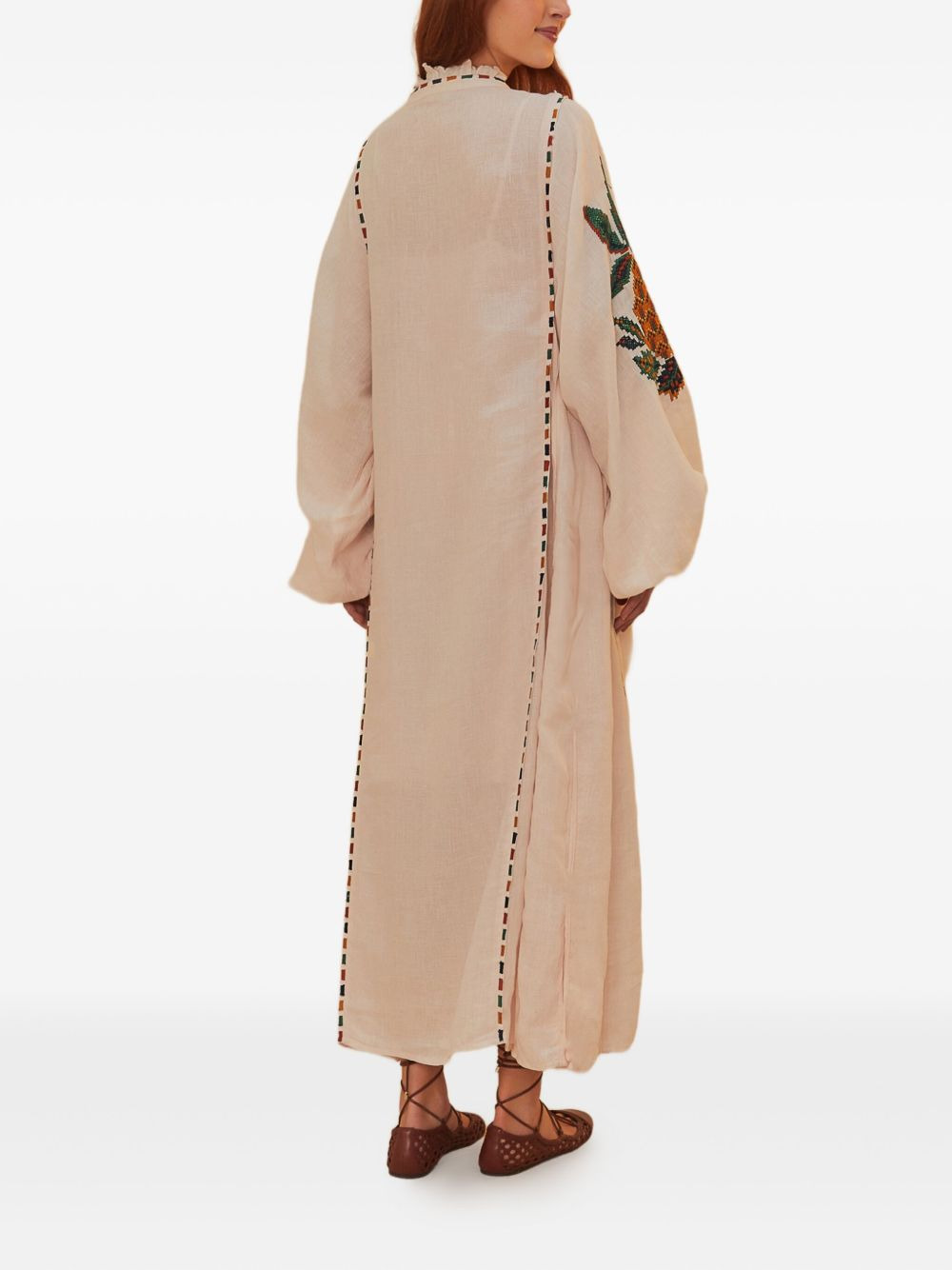 linen midi dress - 2