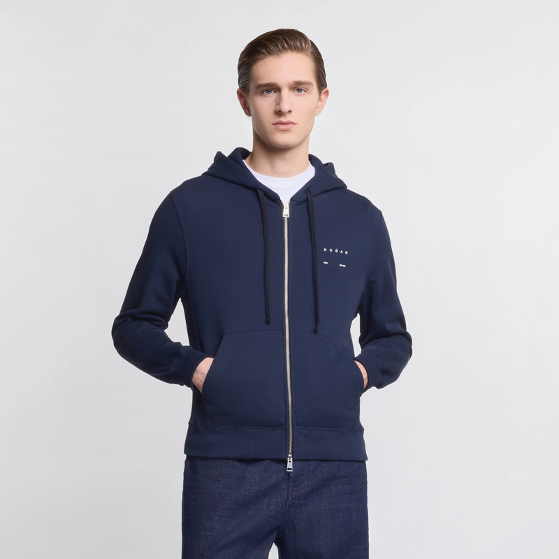 Sweatshirt in cotton with zip 3