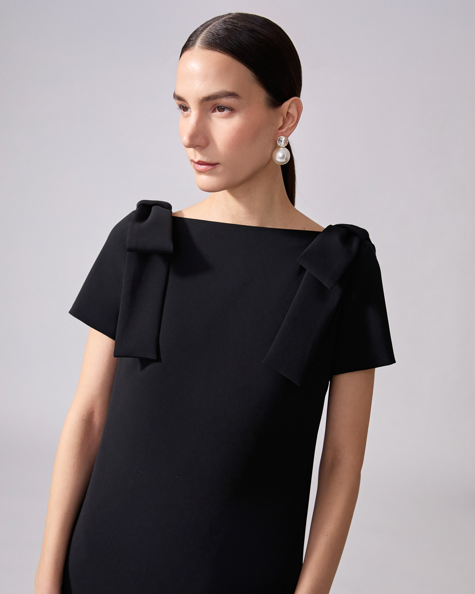 Column Gown with Bows - 4
